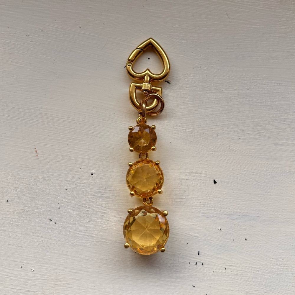 Juicy Couture Y2K Citrine 3 Gem Bag Charm